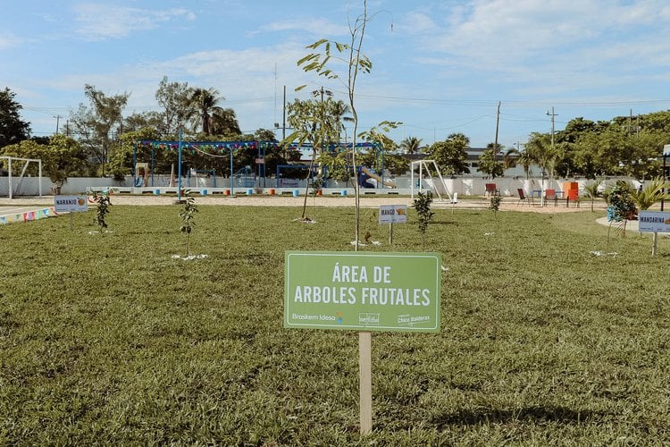 A former factory has been transformed into a public park and sports facility in Mexico