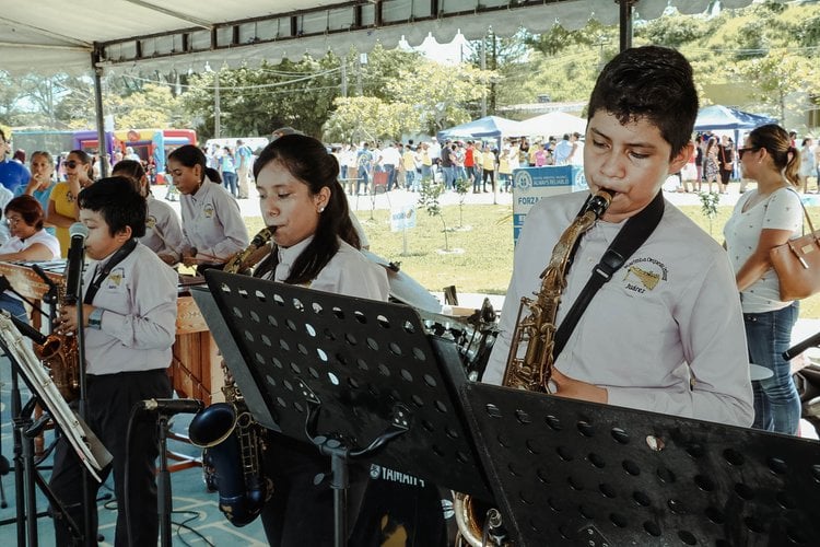 A former factory has been transformed into a public park and sports facility in Mexico