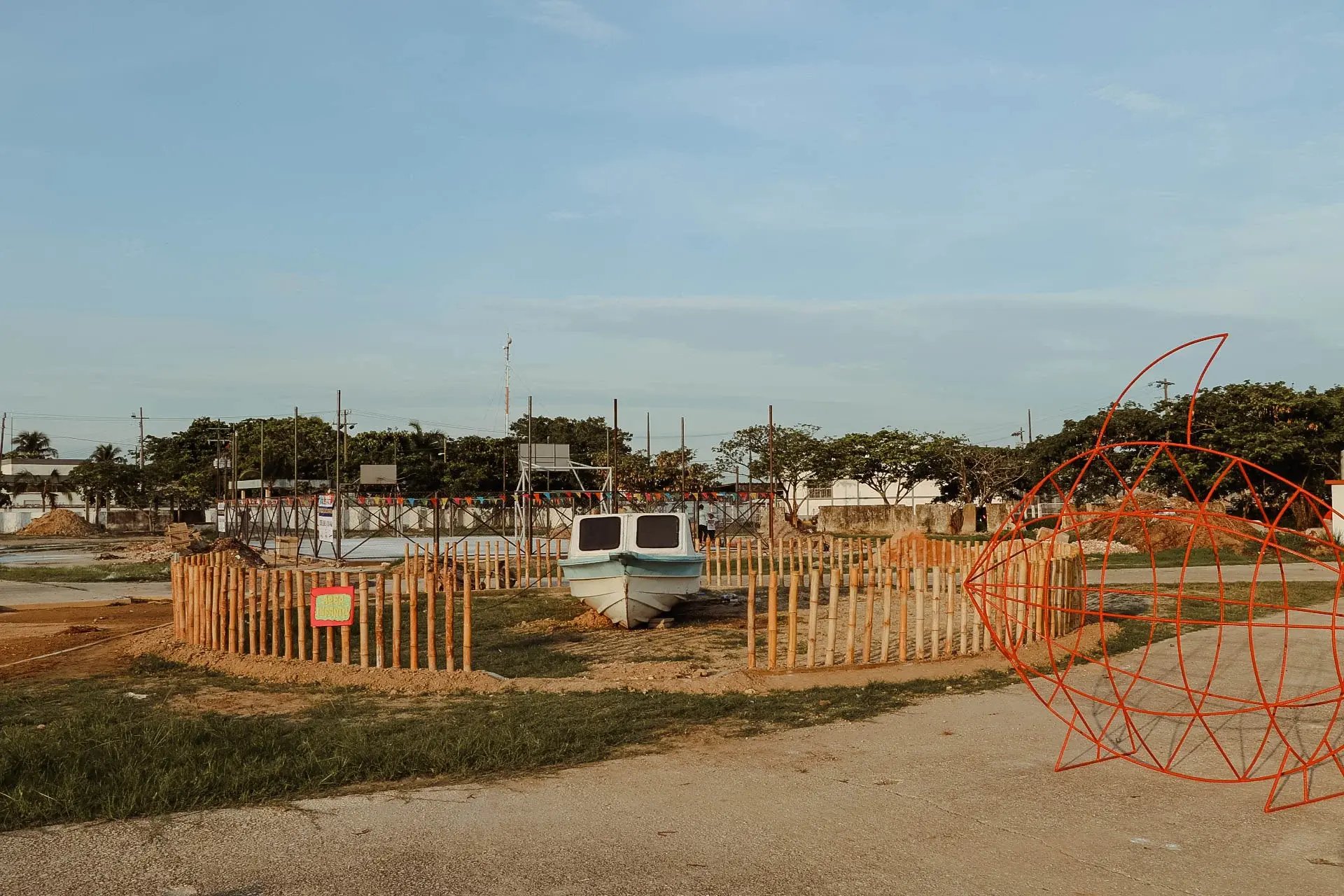 A former factory has been transformed into a public park and sports facility in Mexico