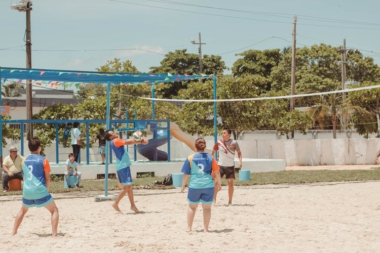 A former factory has been transformed into a public park and sports facility in Mexico