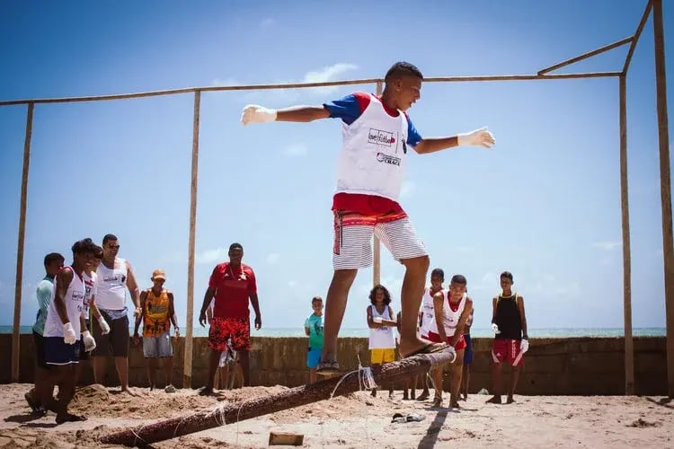 In Brazil, a sports space at the beach