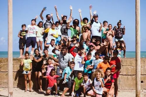 In Brazil, a sports space at the beach
