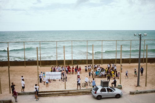 In Brazil, a sports space at the beach