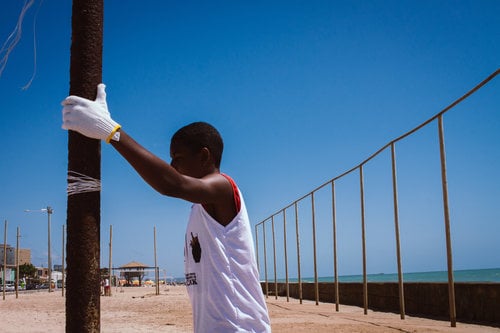 In Brazil, a sports space at the beach